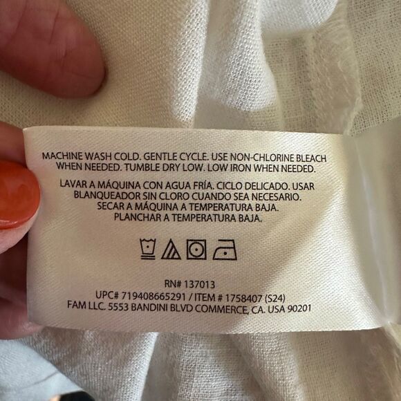 Orvis‎ Tops for Women - Linen Blend Womens Short Sleeve Shirts (White, XXL) - Picture 10 of 10